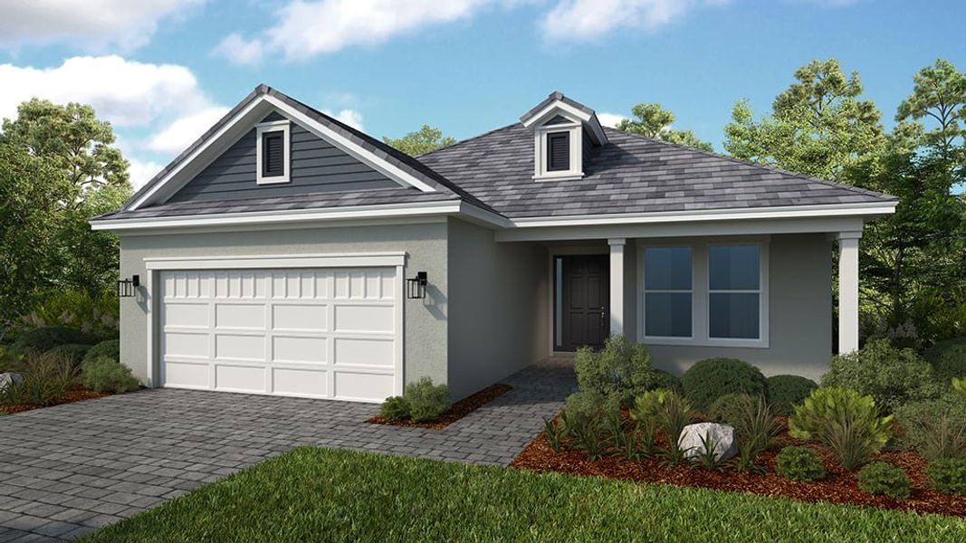 Representative exterior photo of a completed home built from the Marino by Taylor Morrison in Esplanade at Kingston, Estero, FL (Image 21). Representative exterior photo of a completed home built from the Marino by Taylor Morrison in Esplanade at Kingston, Estero, FL (Image 21).