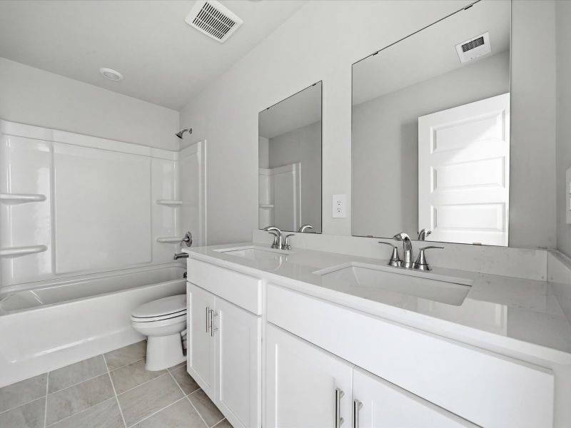Furnished interior view inside a new home in The Farm at Wells Creek - Signature Collection, Gray Court (Image 6).