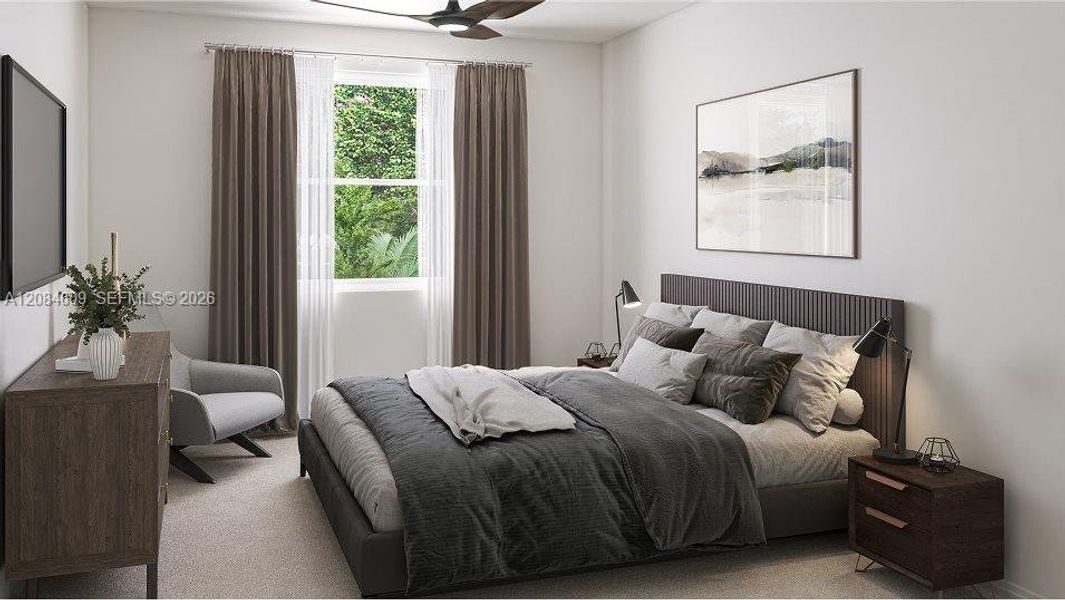 Furnished interior view inside a new home in Solstice, Miami (Image 11).