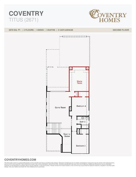 2D floor plan layout of this home in Avondale, Fate, TX (Image 2). 2D floor plan layout of this home in Avondale, Fate, TX (Image 2).