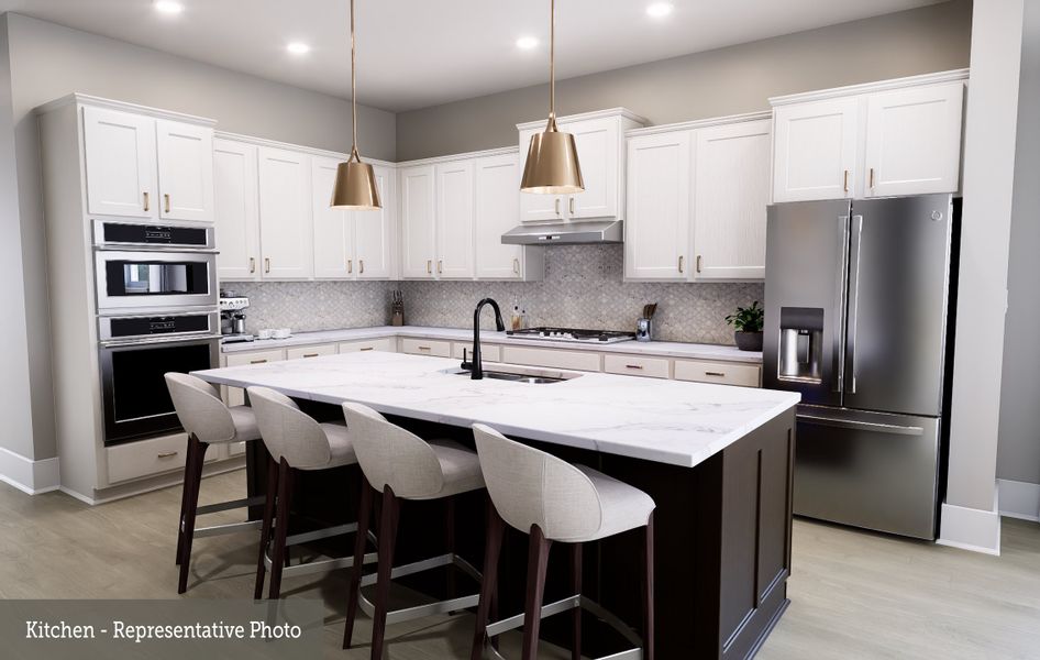 Furnished interior view inside a new home in Prairieland Village - Grove Collection, Cypress (Image 5).