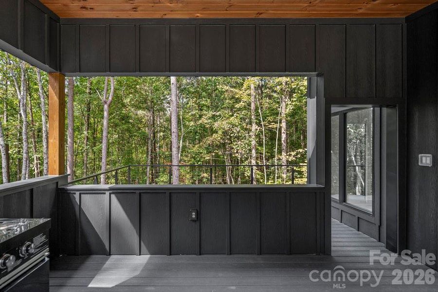 Exterior details and patio area of a home in , Union Mills (Image 28).