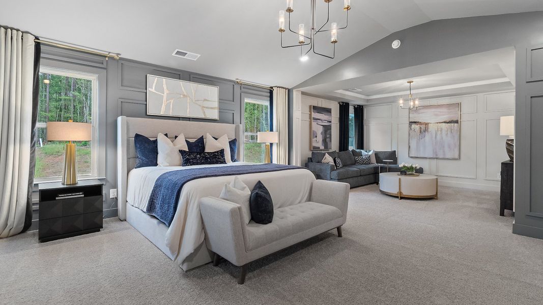 Furnished interior view inside a new home in Cambria at Traditions, Hampton (Image 27).
