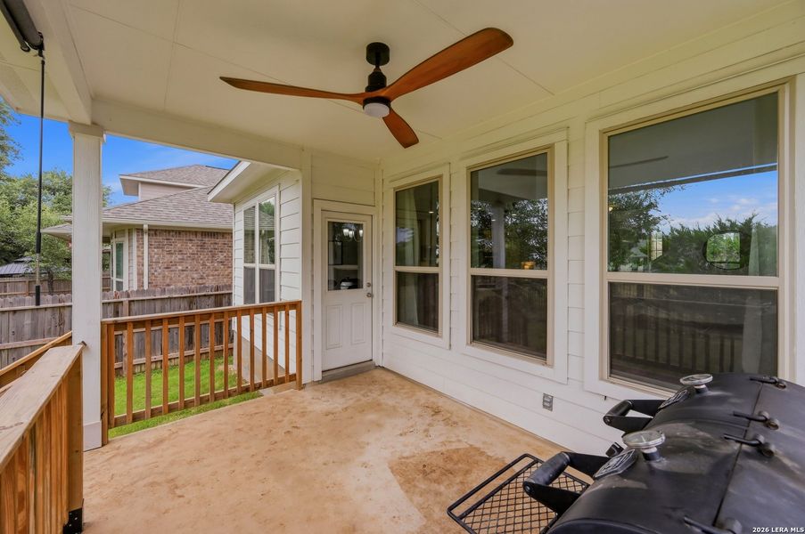 Exterior details and patio area of a home in Ventana, Bulverde (Image 23).