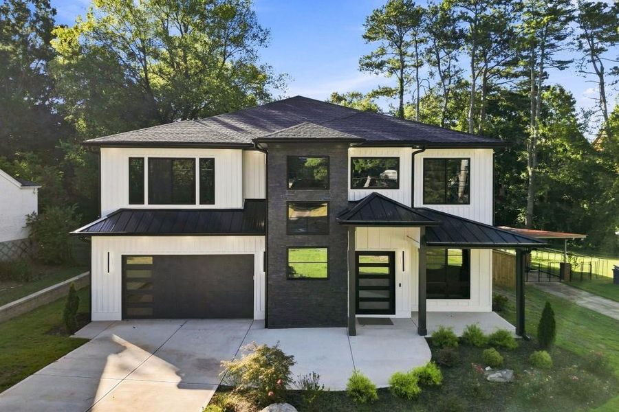Front exterior of a new home in , Atlanta, GA, highlighting curb appeal (Image 2). Front exterior of a new home in , Atlanta, GA, highlighting curb appeal (Image 2).