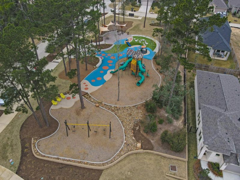 Another view of Harkrider Park’s vibrant playground and outdoor space, all within walking distance.