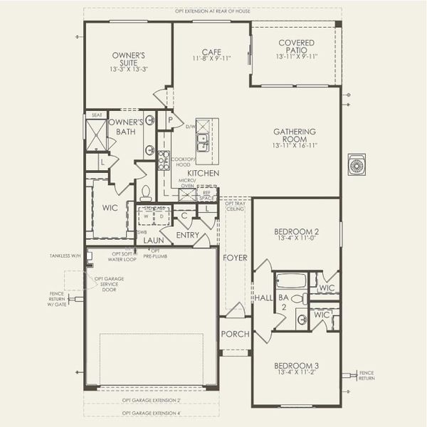 2D floor plan layout for the Rimini by Pulte Homes in Upper Canyon, Phoenix, AZ (Image 3). 2D floor plan layout for the Rimini by Pulte Homes in Upper Canyon, Phoenix, AZ (Image 3).