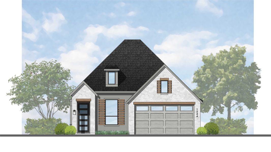 Representative rendering of the exterior for the Aston Plan by Highland Homes (Image 2). Representative rendering of the exterior for the Aston Plan by Highland Homes (Image 2).
