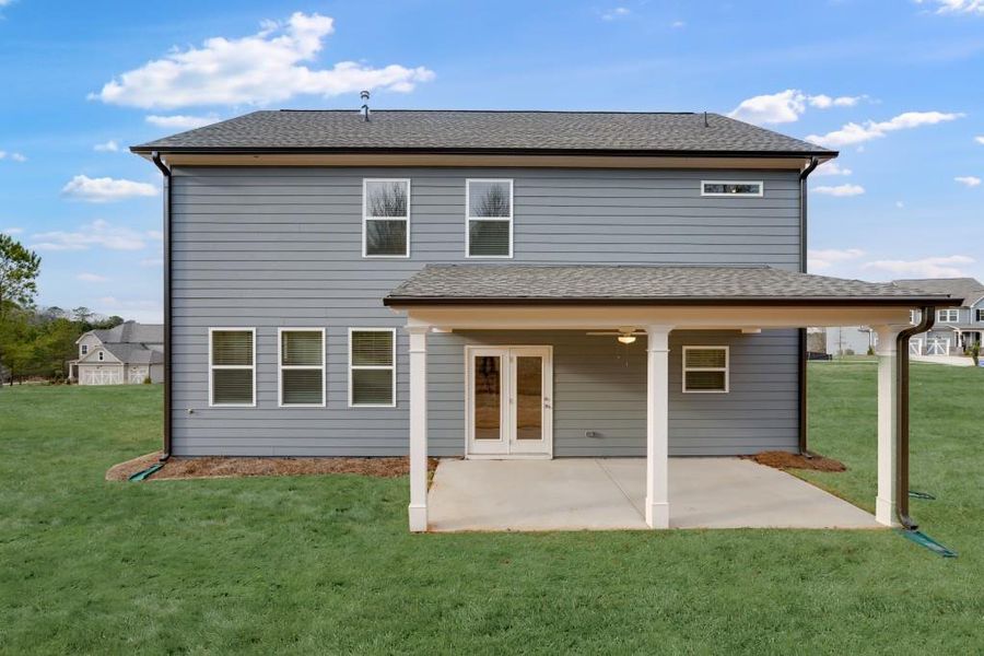 Exterior details and patio area of a home in Wellington Estates, Madison (Image 4).