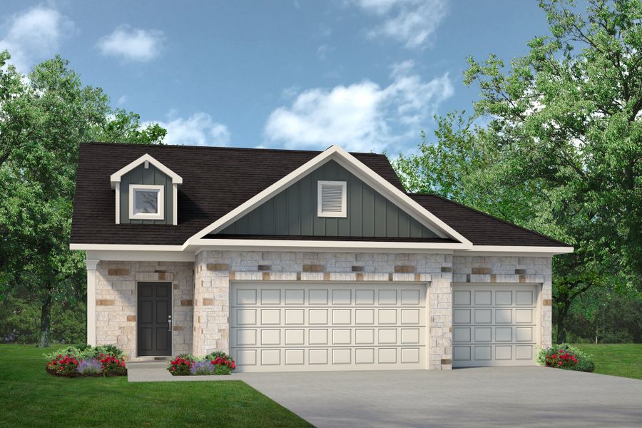 The Cardinal II H- 3 Car Garage