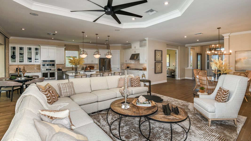 Representative furnished interior of a home built from the Pallazio by Taylor Morrison in Esplanade by the Islands, Naples (Image 24).