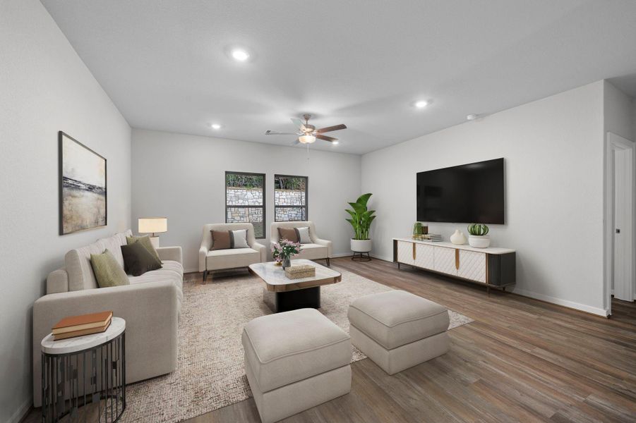 Furnished interior view inside a new home in Westridge Cove, Conroe (Image 12).