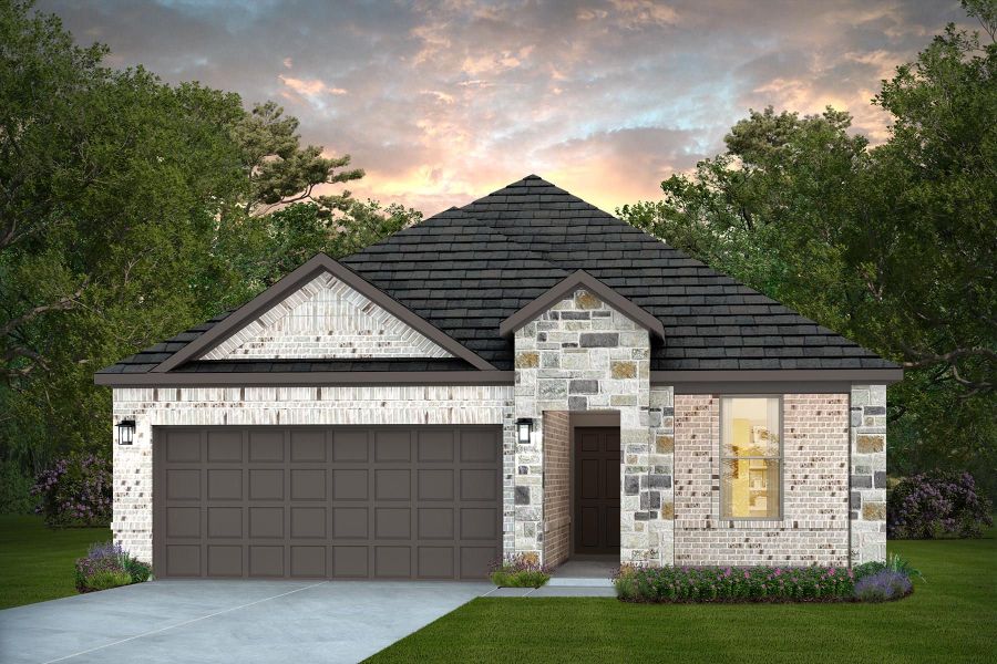 Representative exterior photo of a completed home built from the Gunnison by Pulte Homes in Bison Ridge, San Antonio, TX (Image 12).