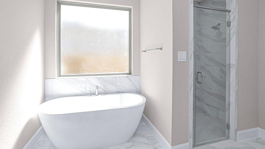 Furnished interior view inside a new home in Evergreen 70', Conroe (Image 6).