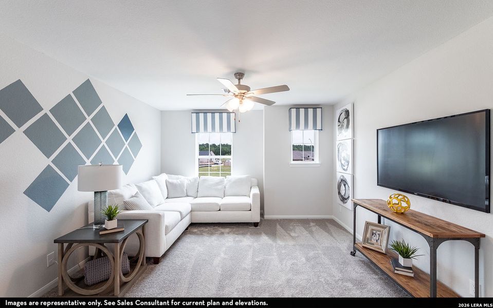 Furnished interior view inside a new home in Red Hawk Landing, San Antonio (Image 7).