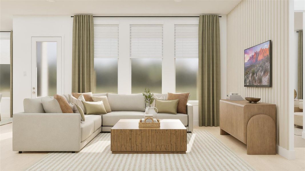 Furnished interior view inside a new home in Lively Ranch, Georgetown (Image 29). Furnished interior view inside a new home in Lively Ranch, Georgetown (Image 29).
