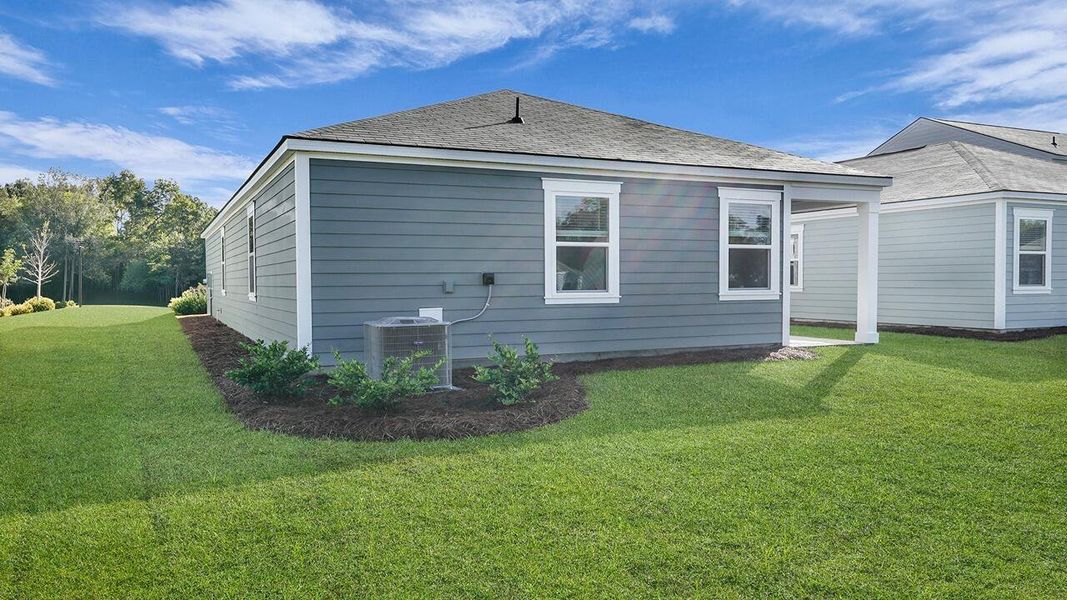 Exterior details and patio area of a home in The Oaks at Center Station, Hollywood (Image 16).