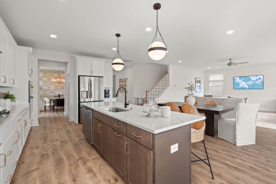 Furnished interior view inside a new home in Tidewater at Lakes of Cane Bay, Summerville (Image 32).