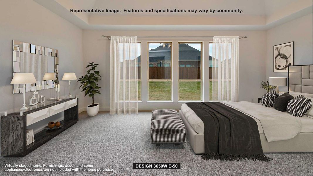 Furnished interior view inside a new home in Valencia 60', Manvel (Image 6).