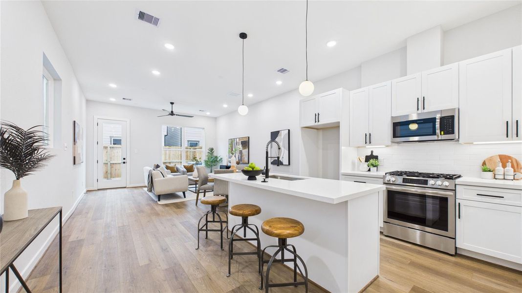 Furnished interior view inside a new home in , Houston (Image 34).