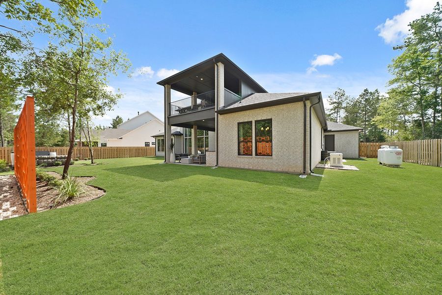 Exterior details and patio area of a home in COLTON - Fedrick Harris, Todd Mission (Image 33).