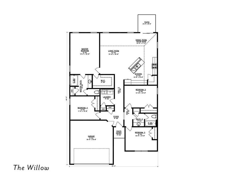 2D floor plan layout of this home in Heritage at New Riverside, Bluffton, SC (Image 3). 2D floor plan layout of this home in Heritage at New Riverside, Bluffton, SC (Image 3).