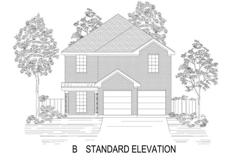 Representative rendering of the exterior for the Hunt F by First Texas Homes (Image 12).