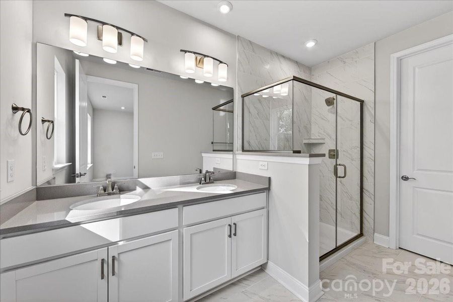 Dual vanity primary bathroom