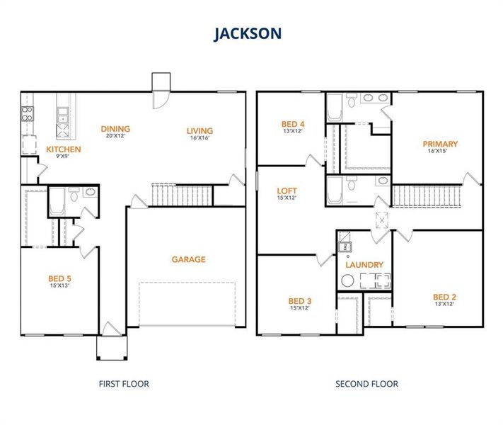 2D floor plan layout of this home in Cresson Estates, Cresson, TX (Image 3).