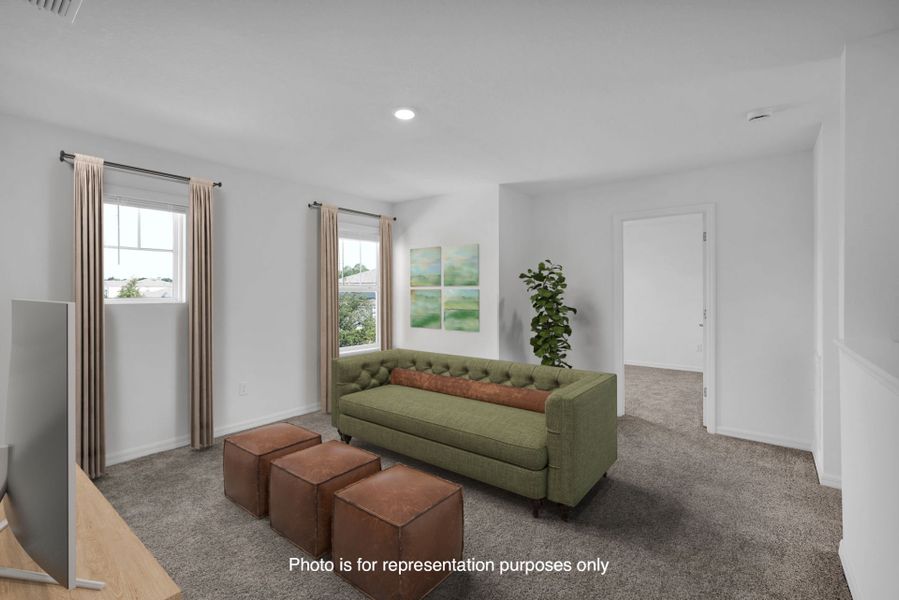 Furnished interior view inside a new home in Wells Landing, Jacksonville (Image 7). Furnished interior view inside a new home in Wells Landing, Jacksonville (Image 7).