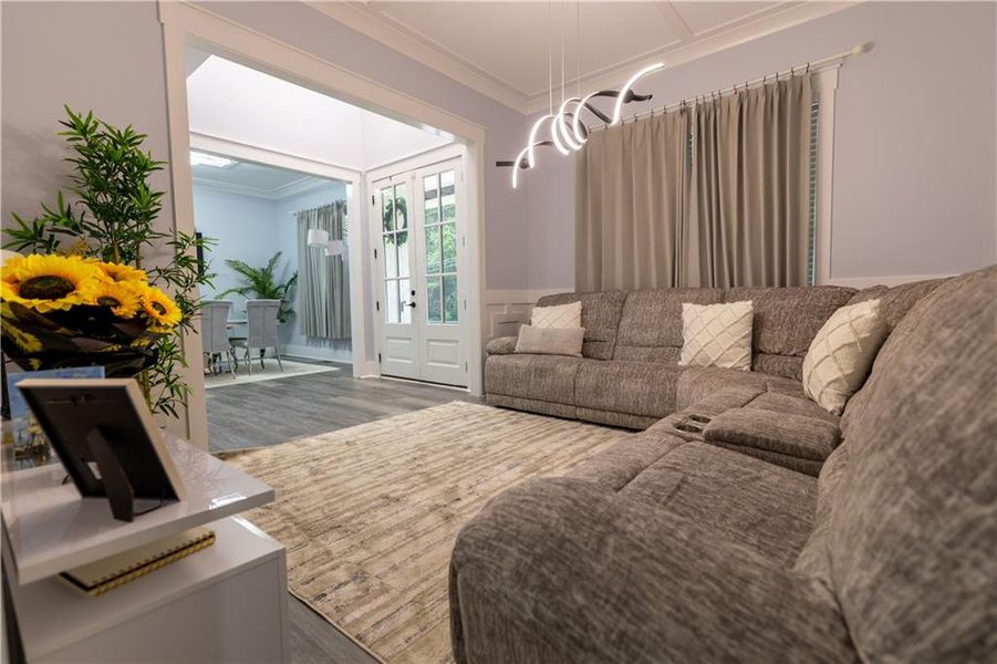 Furnished interior view inside a new home in , Snellville (Image 9). Furnished interior view inside a new home in , Snellville (Image 9).