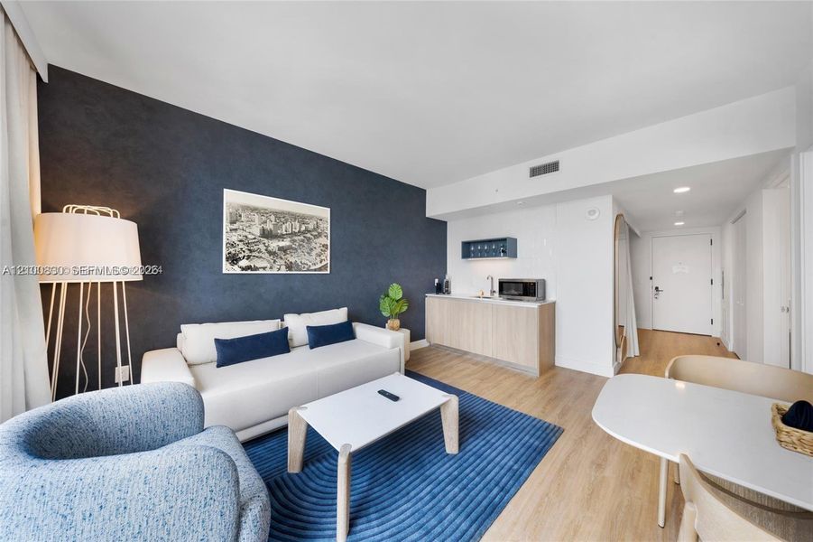 Furnished interior view inside a new home in , Miami (Image 15).