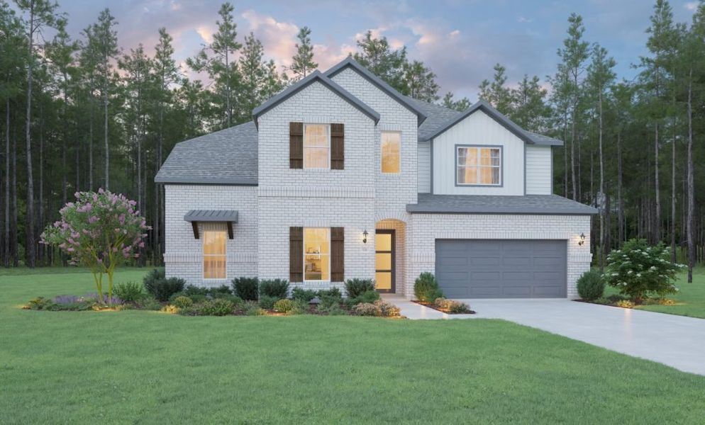 Representative exterior photo of a completed home built from the The Catalina by Stonefield Homes in Westview Terrace, Houston, TX (Image 6).