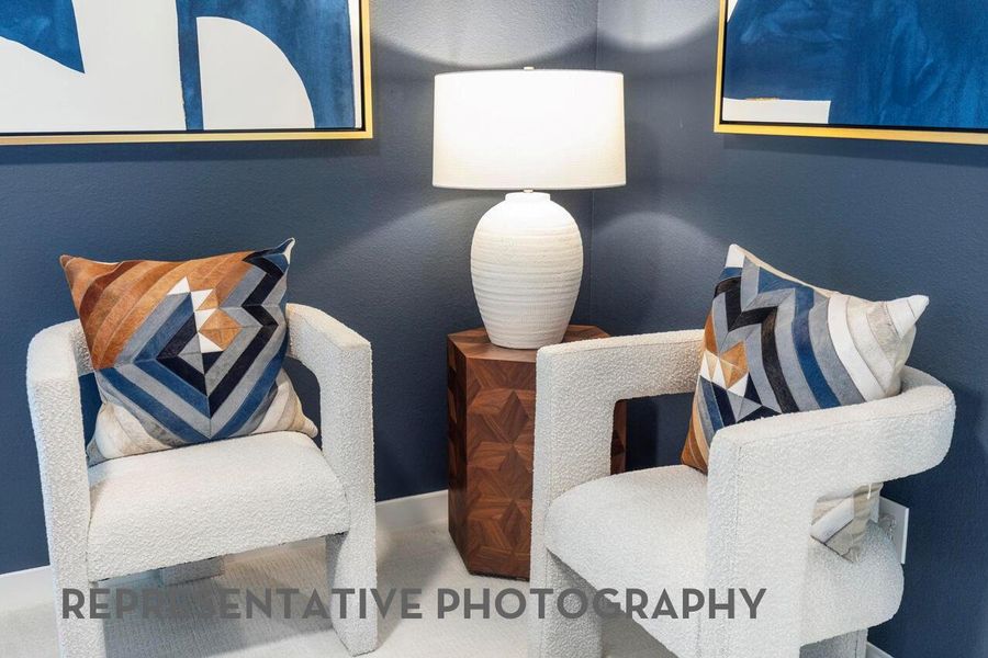 Furnished interior view inside a new home in Pomona, Manvel (Image 18).