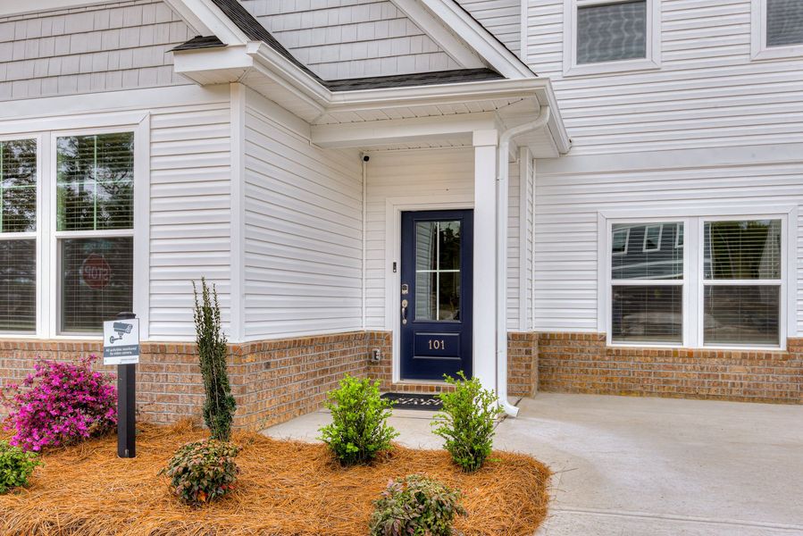 Exterior details and patio area of a home in Madison at Buice Lake, Acworth (Image 4).