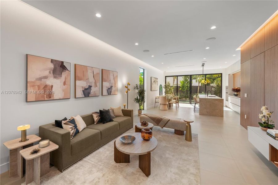 Furnished interior view inside a new home in , Miami (Image 6). Furnished interior view inside a new home in , Miami (Image 6).