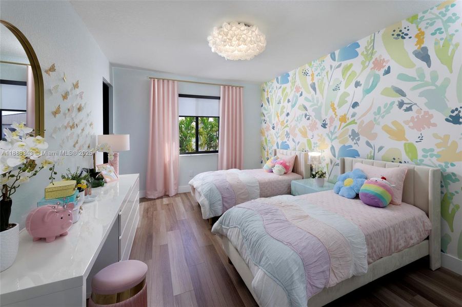 Furnished interior view inside a new home in , Miami (Image 18).