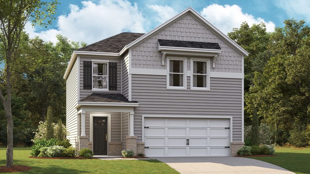 Representative exterior photo of a completed home built from the CABRAL by D.R. Horton in Paddington Place, Baxter, TN (Image 2).