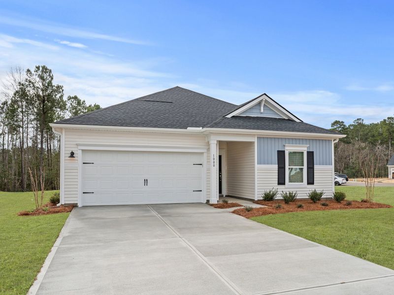 Representative exterior photo of a completed home built from the Chandler by Meritage Homes in Creekside Point, Little River, SC (Image 1). Representative exterior photo of a completed home built from the Chandler by Meritage Homes in Creekside Point, Little River, SC (Image 1).
