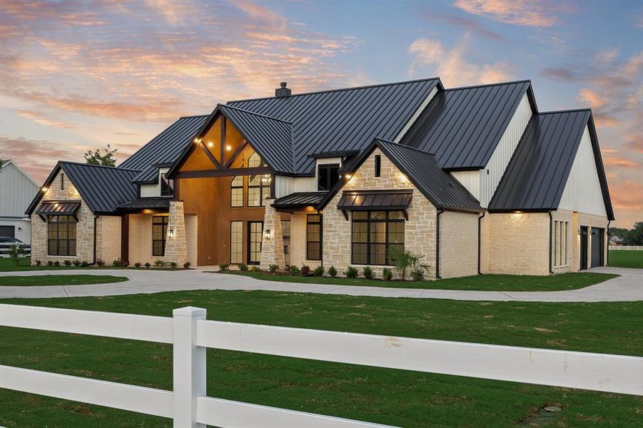 Front exterior of a new home in , McLendon-Chisholm, TX, highlighting curb appeal (Image 24). Front exterior of a new home in , McLendon-Chisholm, TX, highlighting curb appeal (Image 24).