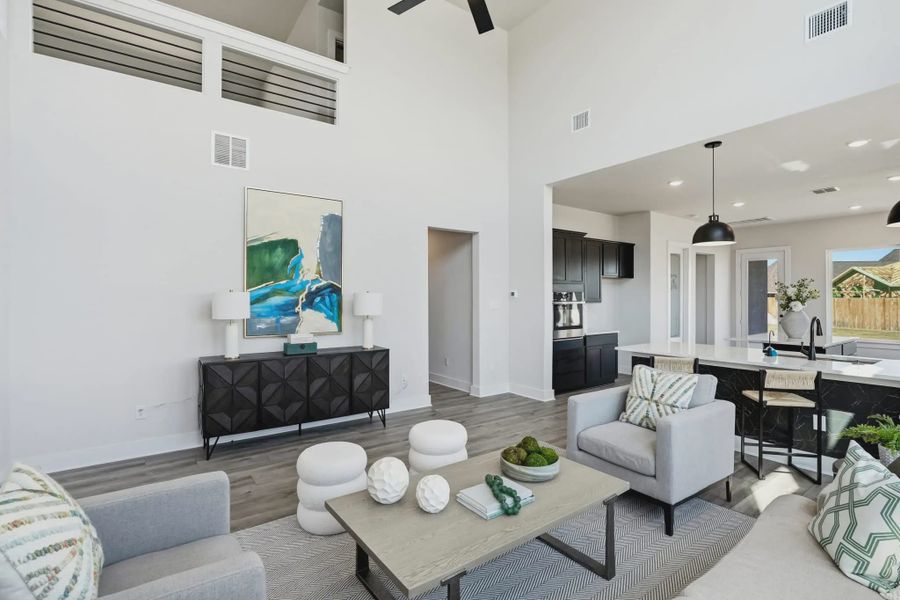 Representative furnished interior of a home built from the Lincoln by Chesmar Homes in Alsatian Oaks, Castroville (Image 5).