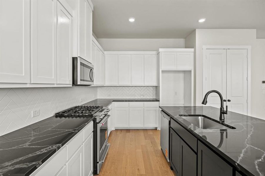 Furnished interior view inside a new home in North Square at Uptown, Celina (Image 7). Furnished interior view inside a new home in North Square at Uptown, Celina (Image 7).