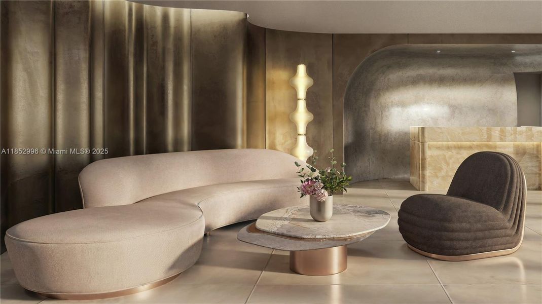 Furnished interior view inside a new home in Tula Residences, North Bay Village (Image 7). Furnished interior view inside a new home in Tula Residences, North Bay Village (Image 7).