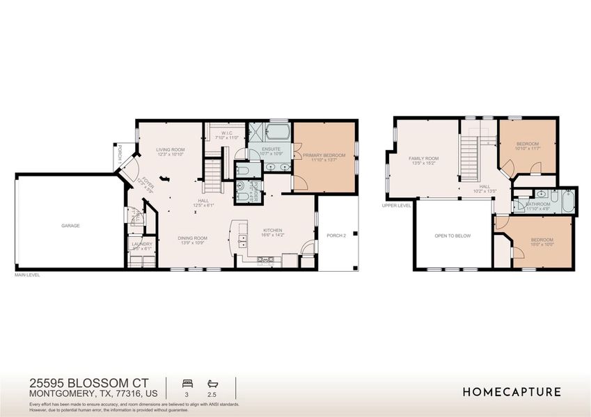 2D floor plan layout of this home in Magnolia Springs, Montgomery, TX (Image 5). 2D floor plan layout of this home in Magnolia Springs, Montgomery, TX (Image 5).