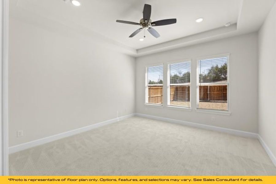 Representative unfurnished interior of a home built from the The Cayman by Stonefield Homes in The Highlands, Rockwall (Image 89).