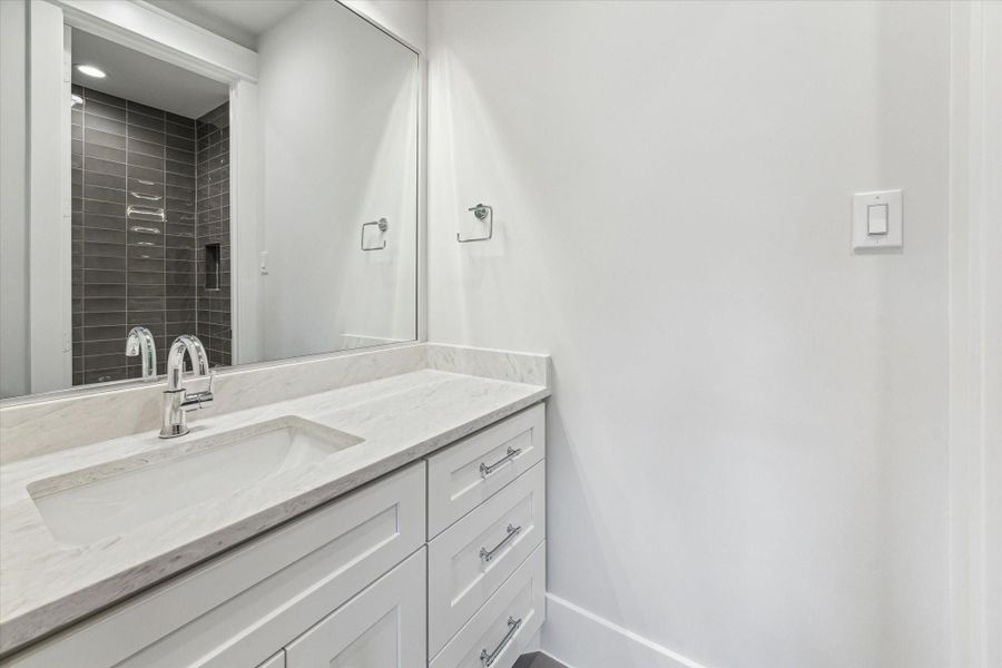 One of the vanities for the additional bedrooms. One of the vanities for the additional bedrooms.