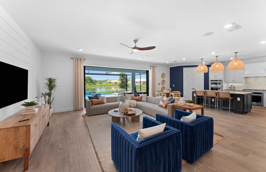 Open flow-through layout Open flow-through layout