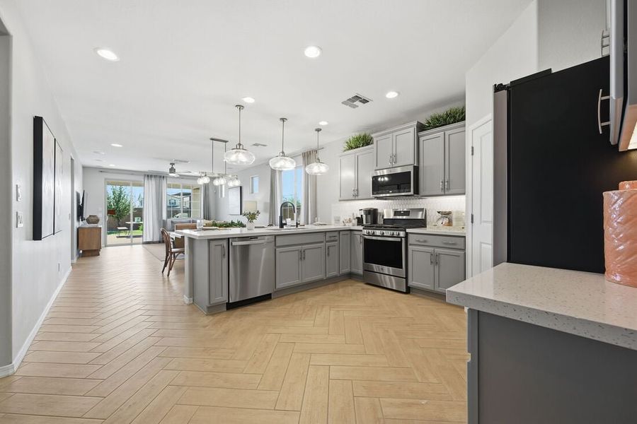 Representative furnished interior of a home built from the Harlow by Taylor Morrison in La Mira Discovery Collection, Mesa (Image 7).