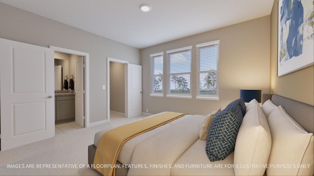 Furnished interior view inside a new home in Emberly  45', Beasley (Image 17).