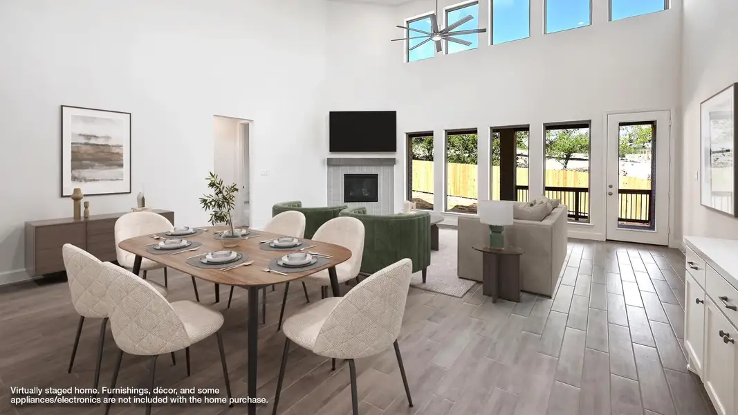 Representative furnished interior of a home built from the 3396W by Perry Homes in Meridiana, Rosharon (Image 4).